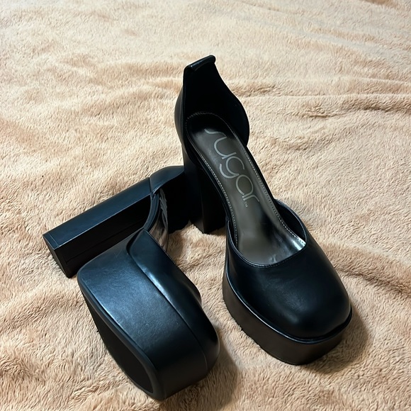 Sugar Shoes - Sugar Women’s Shoes Platform Heel Black Size 9 1/2 Brand New